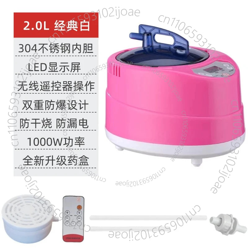 Steam Generator 220V/110V EU US Plug 1000W Upgrade Capacity 2L Home Steamer Pot for Sauna Water Vapor