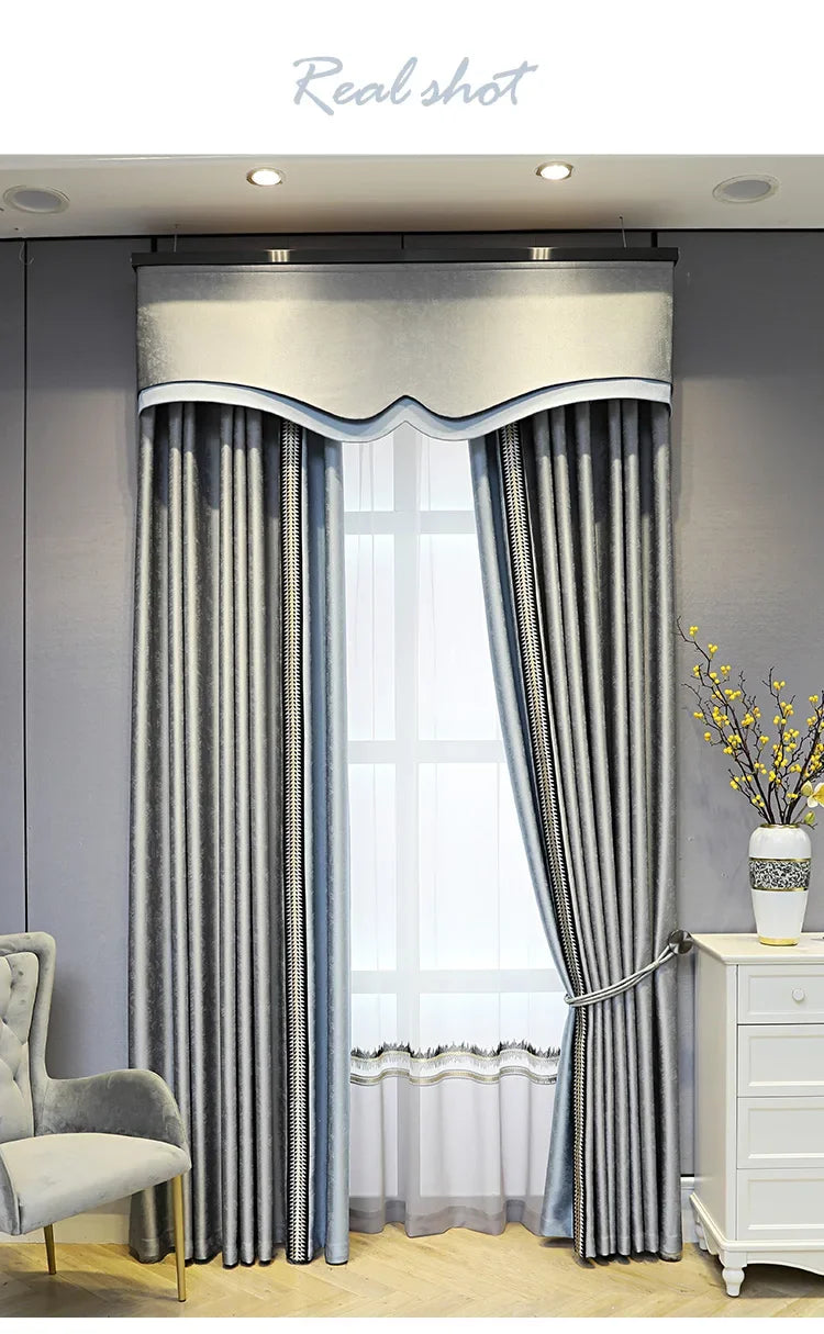 Modern High-End Curtains - Thickened High-Precision Blackout Drapes for Living Room & Bedroom - Shello's Creative Boutique