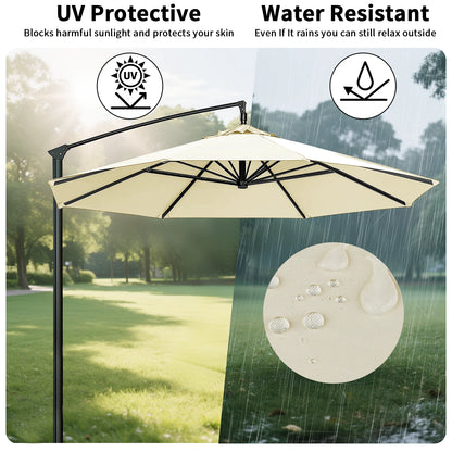 Parasol Replacement Cloth – Waterproof Sunshade Canopy for 6 & 8 Rib Parasols 2m to 3m