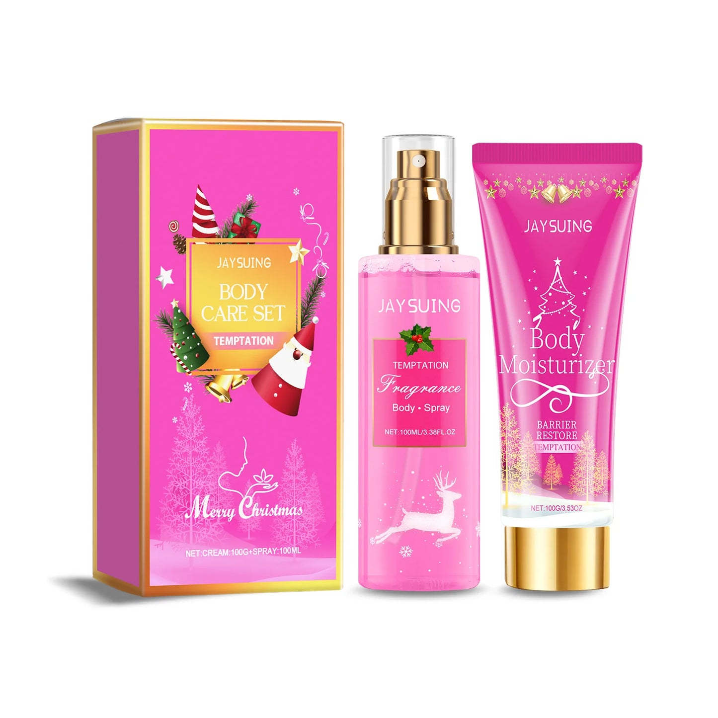 Christmas Body Care Gift Set, Fragrance Body Lotion & Perfume Spray, Holiday Party Long Lasting Scent - Shello's Creative Boutique