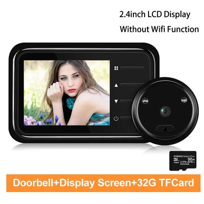 2.4 Inch LCD Door Peephole Camera with IR Night Vision & Video Recording
