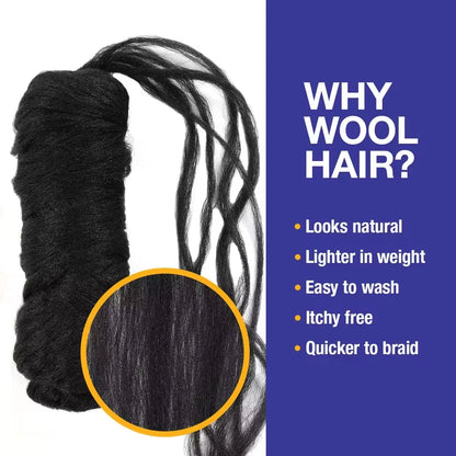 Afro Brazilian Wool Hair - African Dreadlock Braid Yarn for Extensions - Shello's Creative Boutique