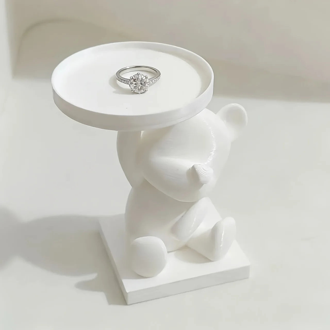 Polar Bear Seated Tray – Decorative Key & Trinket Storage Tray Gift for Home Décor