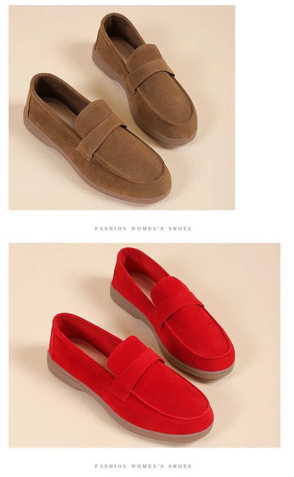 Women's Work Shoes - Comfortable Non-Slip Platform Flat Shoes Plus Size