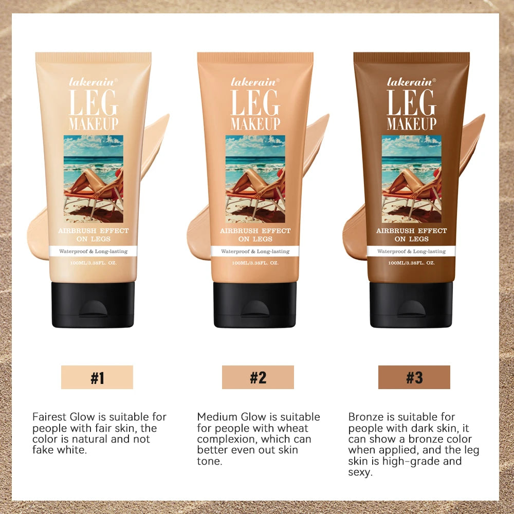 100ml Leg Makeup Long-lasting Waterproof And Anti-Transfer Concealer Even Skin Tone Wheat Tan Brown Liquid Foundation - Shello's Creative Boutique