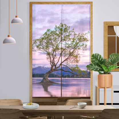 Forest Nature Landscape Door Curtains - Noren Style Entrance Drapes - Shello's Creative Boutique