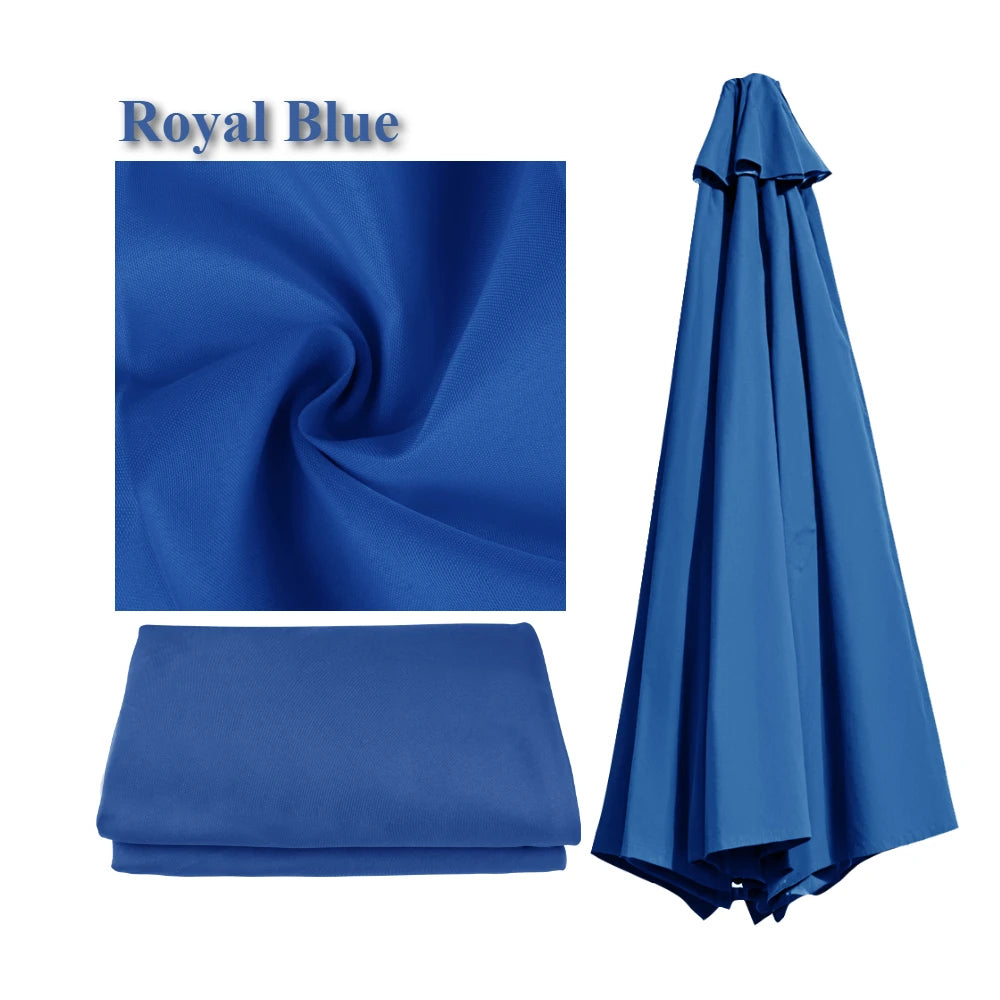 Parasol Replacement Cloth – Waterproof Sunshade Canopy for 6 & 8 Rib Parasols 2m to 3m