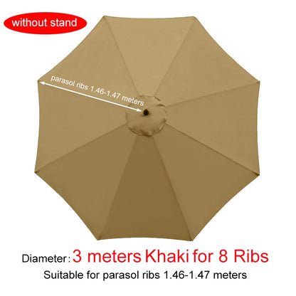 Parasol Replacement Cloth – Waterproof Anti-UV Canopy for 6 & 8 Rib Banana Parasols