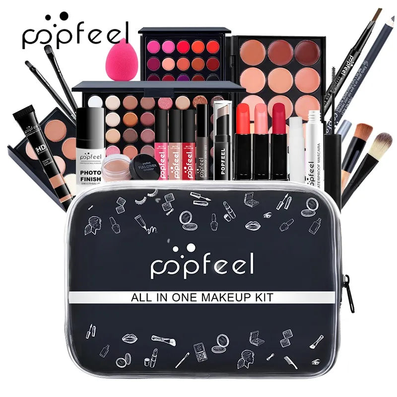 POPFEEL All In One Makeup Kit  for Women Full Kit Set, All in One Makeup Sets Include Eyebrow Eyeliner Eyeshadow - Shello's Creative Boutique