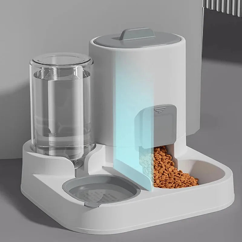 Dual-Purpose Pet Feeder & Water Dispenser - Large Capacity for Dogs & Cats