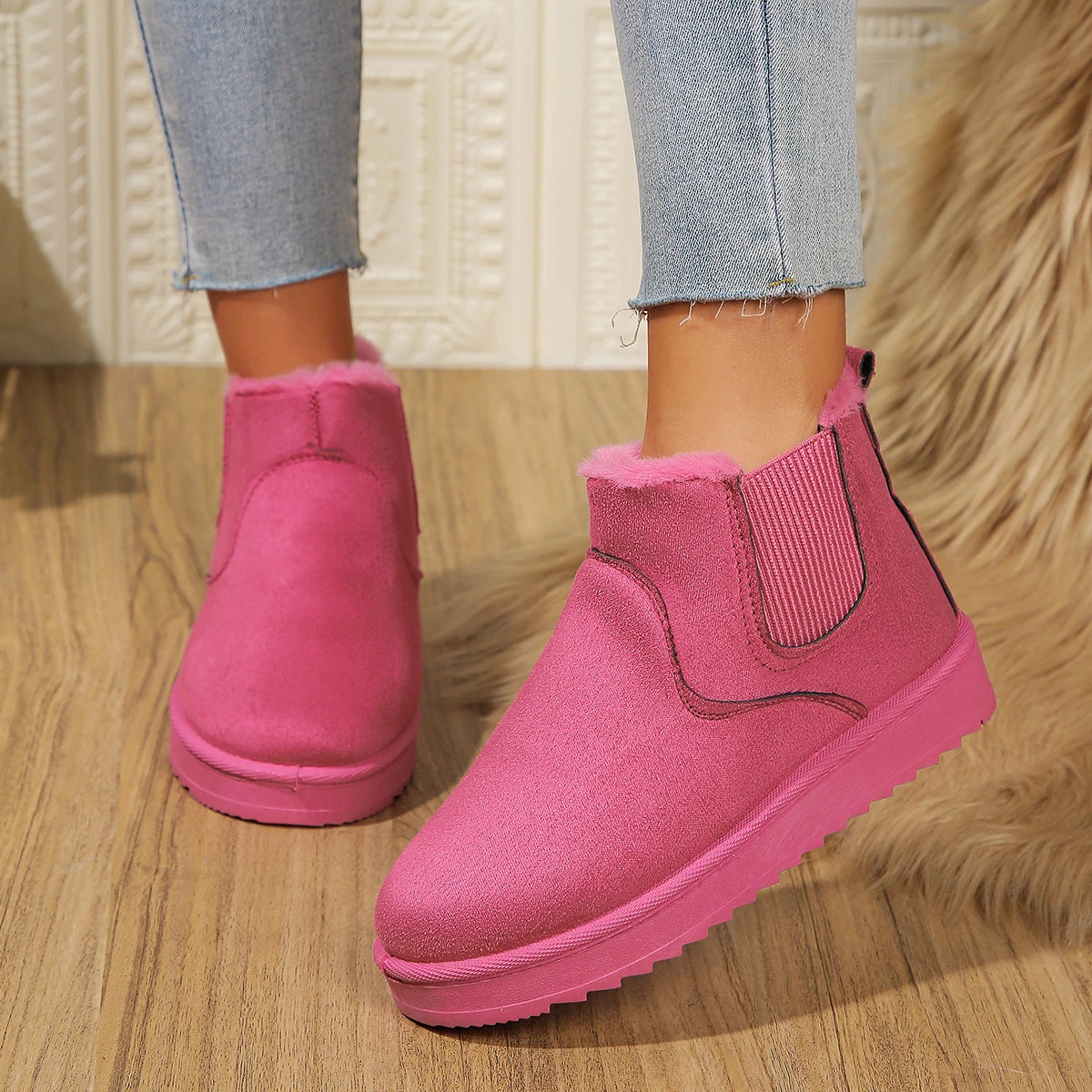 Winter Snow Boots - Plush Warm Ankle Boots for Women - Shello's Creative Boutique