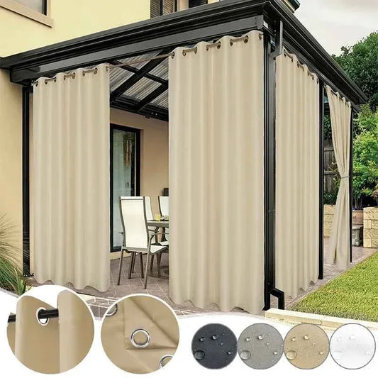 Waterproof Outdoor Curtains - UV Resistant Privacy Drapes for Patio Pergola Terrace - Shello's Creative Boutique