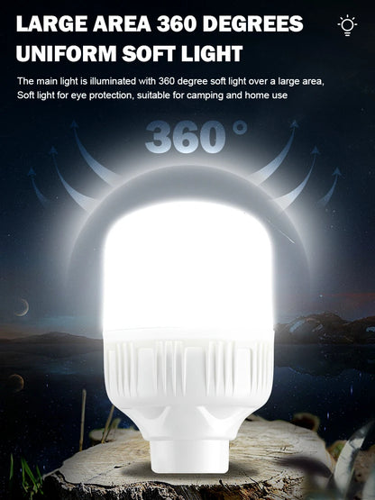 Outdoor USB Rechargeable LED Camping Lantern - Portable Emergency Light with Hook - Shello's Creative Boutique