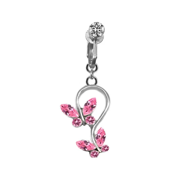 Non-Piercing Belly Button Ring – Cat, Dragon & Butterfly Styles