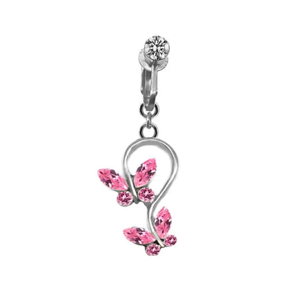 Non-Piercing Belly Button Ring – Cat, Dragon & Butterfly Styles