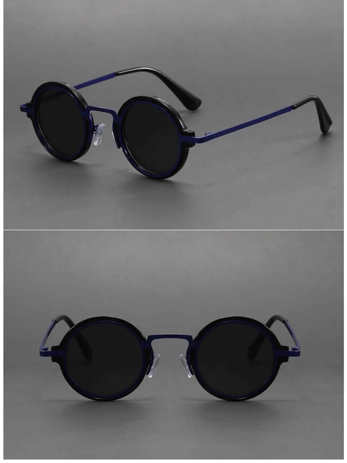 Retro Handmade Small Round Sunglasses Sun Protection Eye Protection UV Protection Men and Women Sunglasses