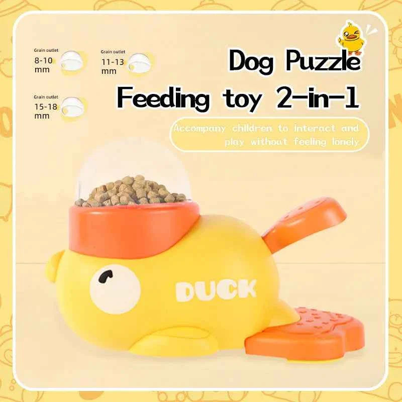 Pet Snack Feeder Dog Food Dispenser Automatic Feeder Puppy Cartoon Duck Design Used to Train Dogs Accessories Cats Cat Supplies