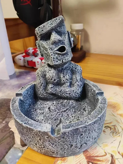 Creative Resin Ashtray – Decorative Desktop Cigarette Tray, Novelty Home Décor