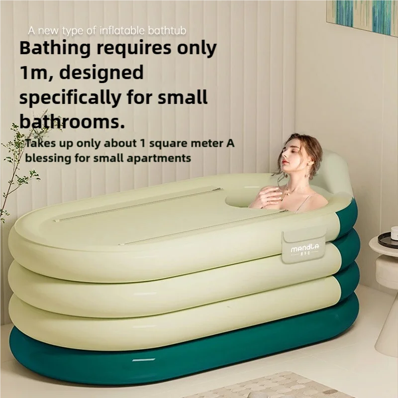 Foldable Adult Sitting Bathtub – Thickened Inflatable Bath Barrel for Sweat Steam & Medicine Bath