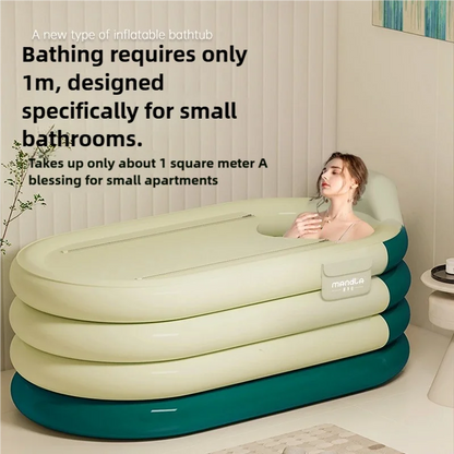 Foldable Adult Sitting Bathtub – Thickened Inflatable Bath Barrel for Sweat Steam & Medicine Bath
