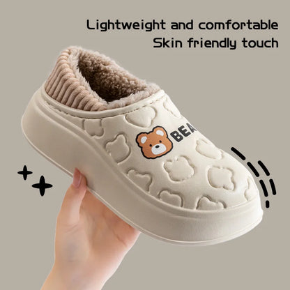 Women's Waterproof Winter Slippers – Non-Slip Insulated Cotton Shoes - Shello's Creative Boutique