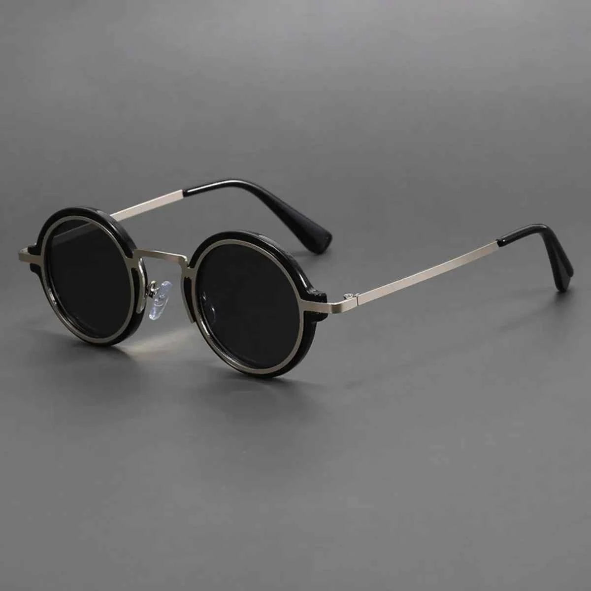 Retro Handmade Small Round Sunglasses Sun Protection Eye Protection UV Protection Men and Women Sunglasses