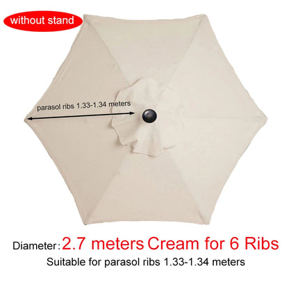 Parasol Replacement Cloth – Waterproof Anti-UV Canopy for 6 & 8 Rib Banana Parasols