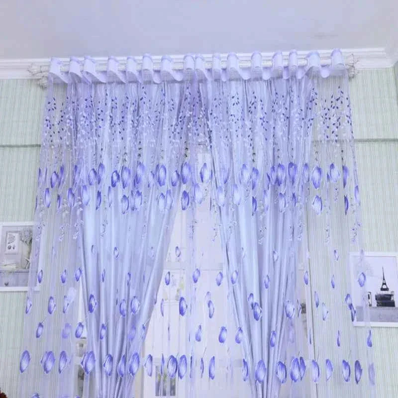 Beeinch Floral Tulle Curtains - Modern Sheer Window Panels for Living Room & Bedroom - Shello's Creative Boutique
