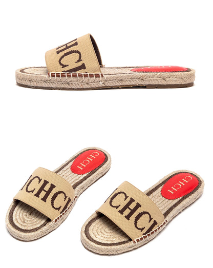 Women's Handmade Hemp Bottom Sandals - Simple Comfortable Beach Slippers - Shello's Creative Boutique