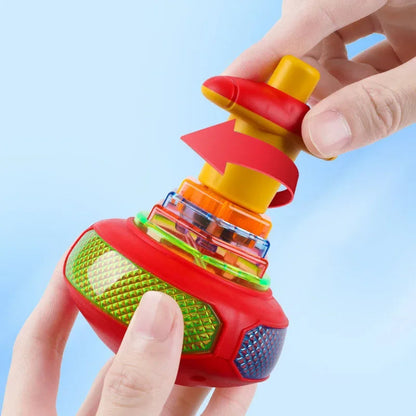 8cm Gyroscope Children Toys Music Luminous Magic Rotating Launch Cartoon Colorful Flashing Spinning Top Children Toys Shello's Creative Boutique