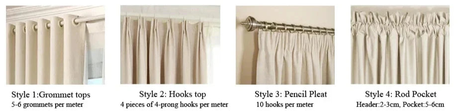 European Luxury Full Blackout Curtains - Heat Insulation & Acoustic Drapes with White Tulle - Shello's Creative Boutique