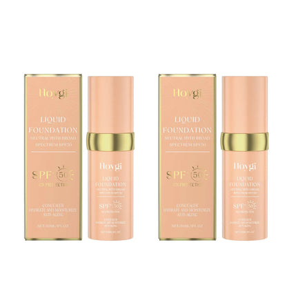 Liquid Face Foundation Spf 50 Temperature Change High Coverage Makeup Base Waterproof Hydrating Foundation Cosmetics Makeup - Shello's Creative Boutique