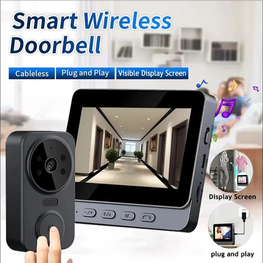 WiFi Video Doorbell Camera Bundle with HD Night Vision, Motion Detection & Cloud Storage