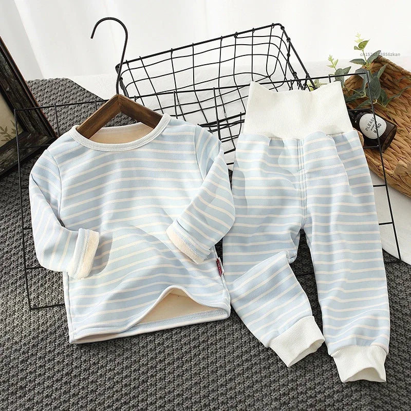 Sonkpuel Unisex Winter Pajama Set – Thickened Plush Cotton Thermal Sleepwear for Kids Shello's Creative Boutique