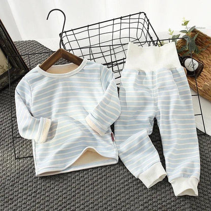 Sonkpuel Unisex Winter Pajama Set – Thickened Plush Cotton Thermal Sleepwear for Kids - Shello's Creative Boutique