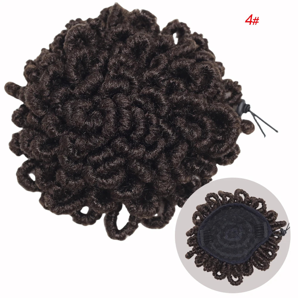 Synthetic Afro Puff Drawstring Ponytail - Dreadlock Hair Bun Extension