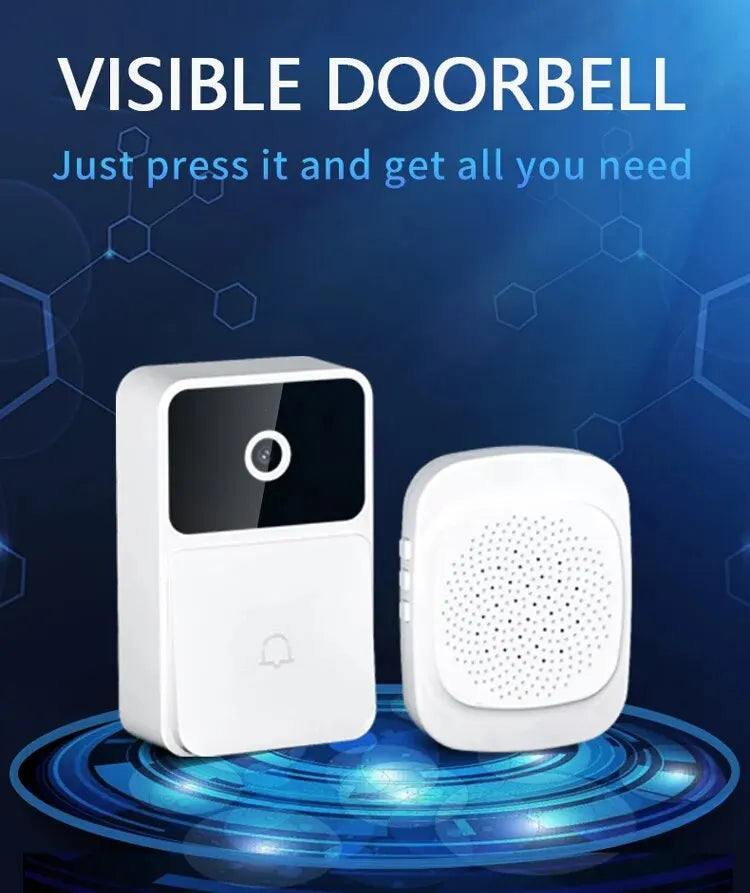 Wireless WiFi Video Doorbell with HD Camera, Night Vision & Voice Change