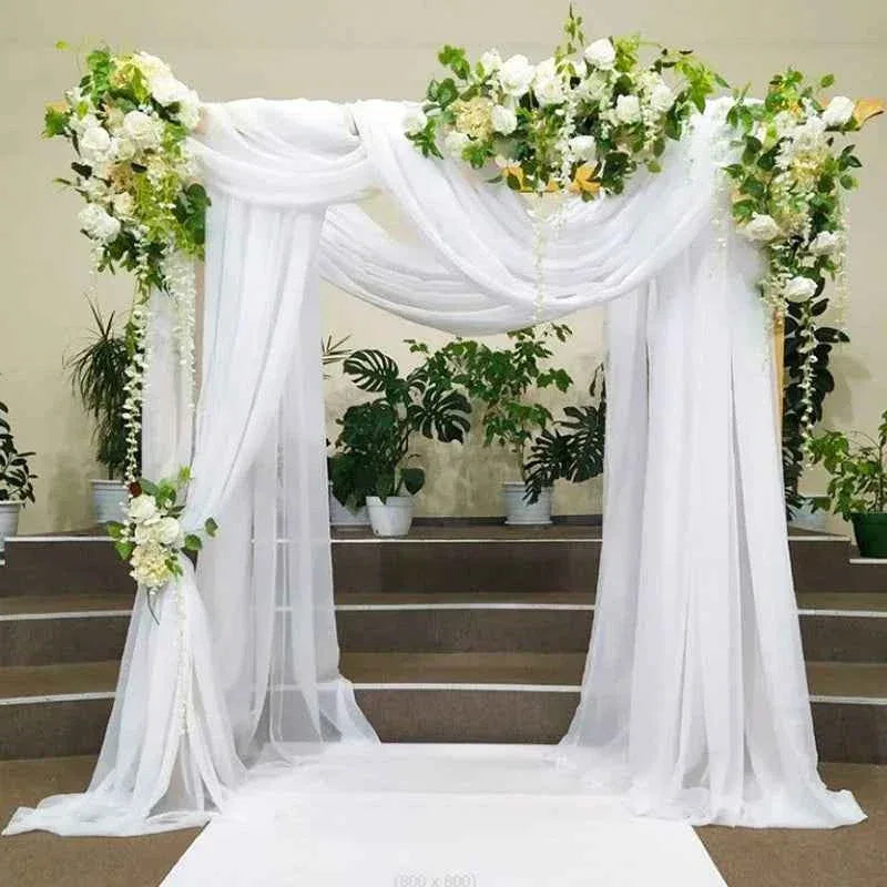 White Sheer Tulle Curtains - Elegant Window Drapes for Living Room & Bedroom - Shello's Creative Boutique