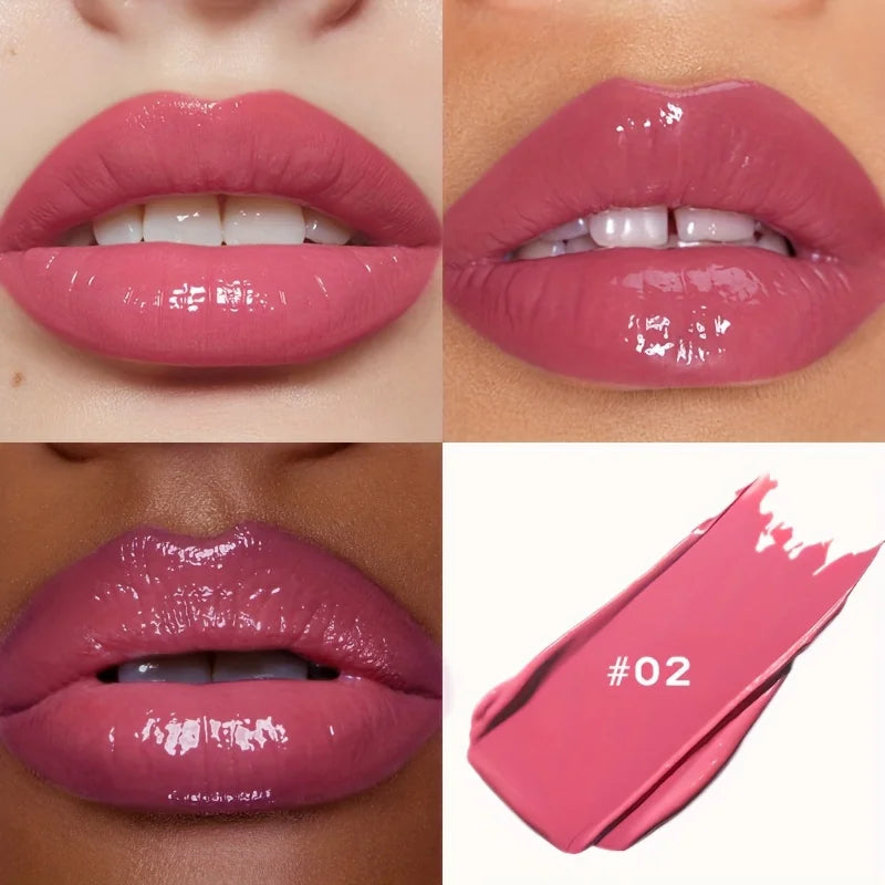 Glass Shine Lip Glaze, Mirror Finish Lipstick, Waterproof, Long Lasting, Non-Transfer, Plumping, Nude Shades - Shello's Creative Boutique