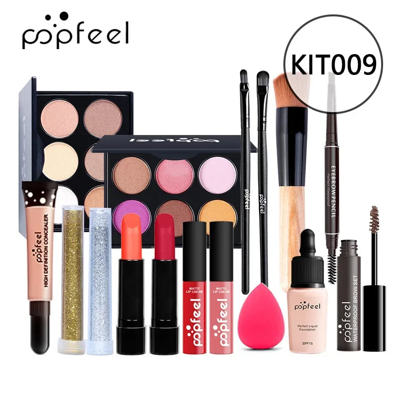 Christmas Makeup Gift Box Foundation Eyeshadow Powder Long Lasting Lip Ink 27 Pieces Birthday Gifts Makeup for Women Full Kit - Shello's Creative Boutique