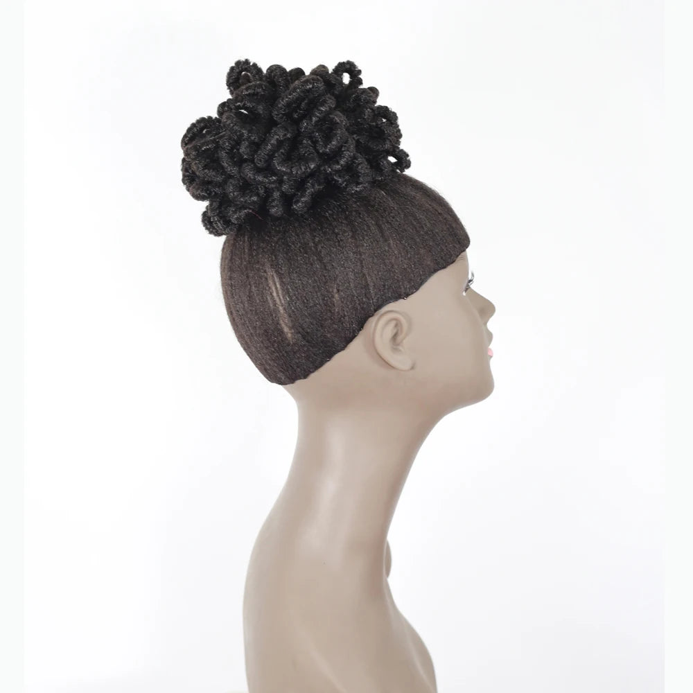 Synthetic Afro Puff Drawstring Ponytail - Dreadlock Hair Bun Extension