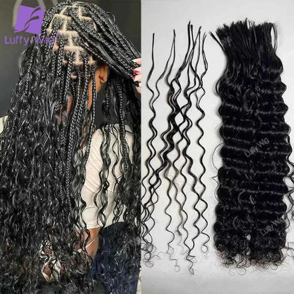 Pre-Divided Curly Braiding Hair - 100% Human Hair for Box Braids - Shello's Creative Boutique