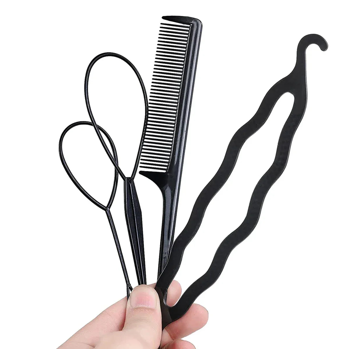 4-Piece Hair Braiding Tool Set - DIY Loop Styling Tools for Easy Braids - Shello's Creative Boutique