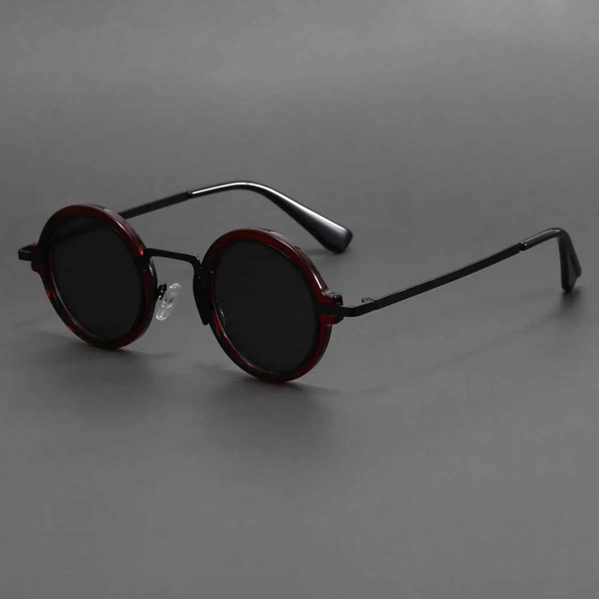 Retro Handmade Small Round Sunglasses Sun Protection Eye Protection UV Protection Men and Women Sunglasses