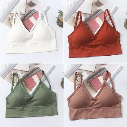 ZXYOUPING Kit 4 Seamless Bra Set – Sexy Beautiful Back Cotton-Blend Wireless