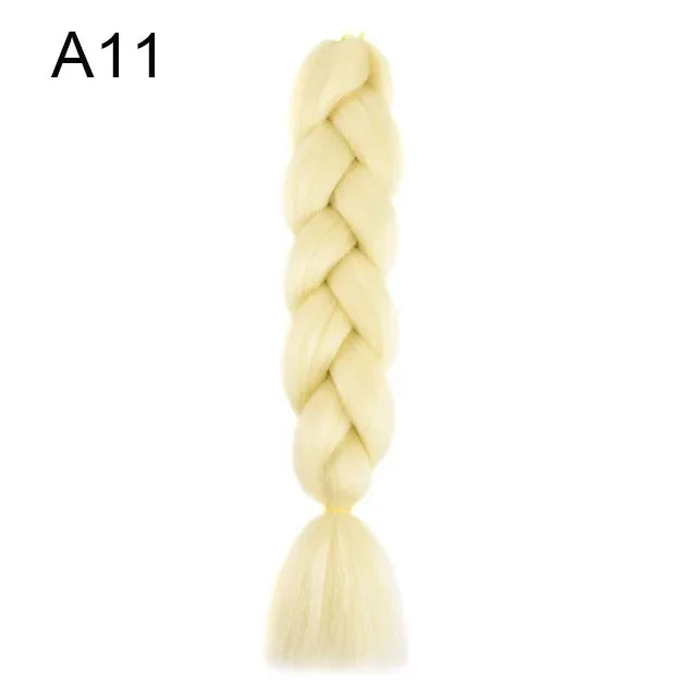 24 Inch Jumbo Braiding Hair - Rainbow Ombre Synthetic Extensions - Shello's Creative Boutique