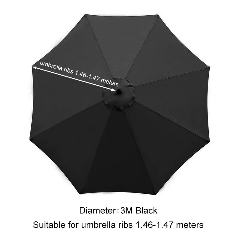Parasol Replacement Cloth – Waterproof Anti-UV Canopy for 6 & 8 Rib Banana Parasols