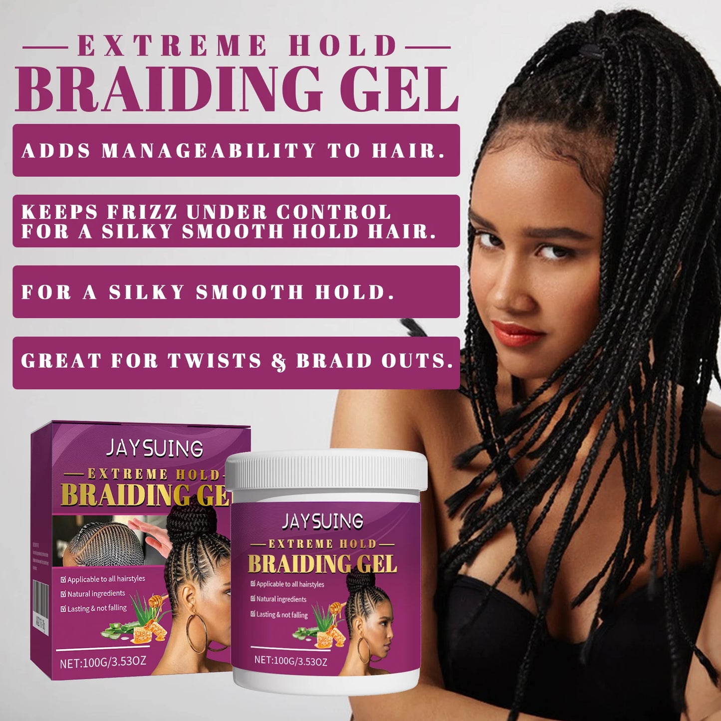 Dreadlock Styling Gel Strong Hold Frizz Dreadlock Damage Prevention & Moisturizing Styling Wax with Shine All Hair Types - Shello's Creative Boutique