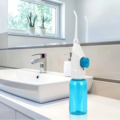 Portable Water Flosser - Manual High Pressure Oral Irrigator for Teeth Cleaning