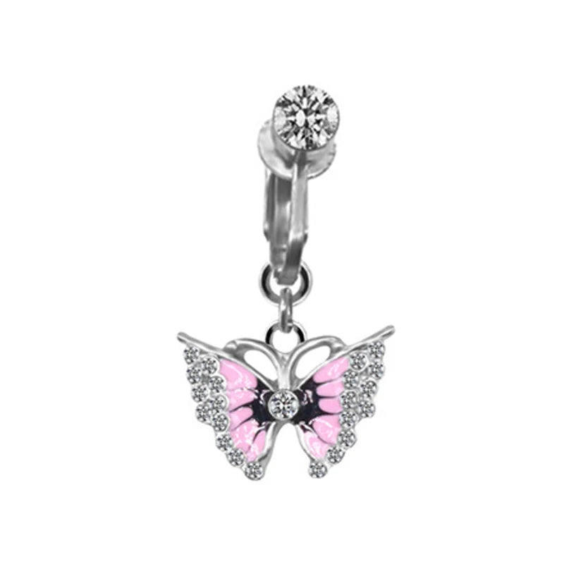 Non-Piercing Belly Button Ring – Cat, Dragon & Butterfly Styles